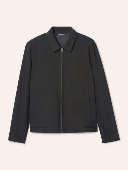 Anzug-Blouson mit Kragen Schwarz