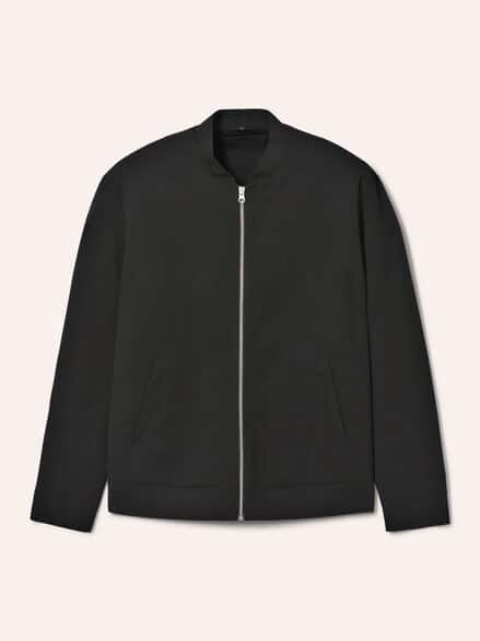 Anzug-Blouson mit Stehkragen Schwarz