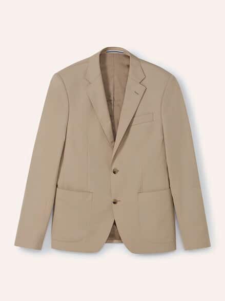 Anzug-Sakko aus Baumwollmix Beige