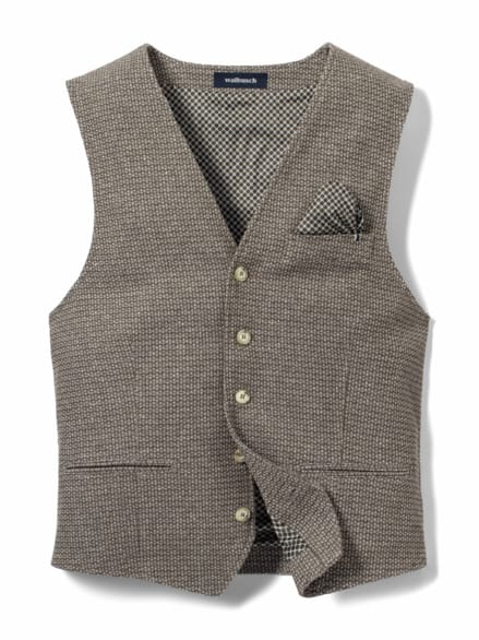Struktur-Weste Beige/Khaki