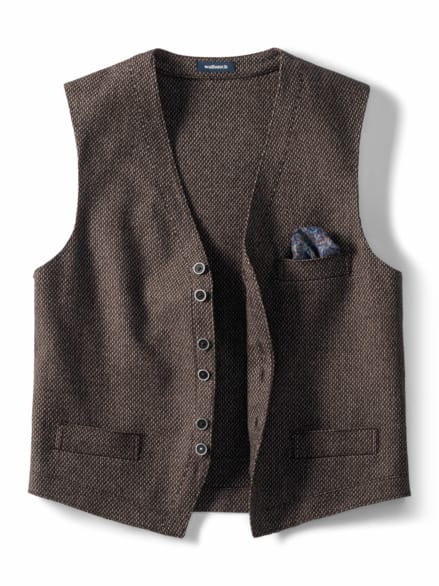 Struktur-Komfort Weste Braun