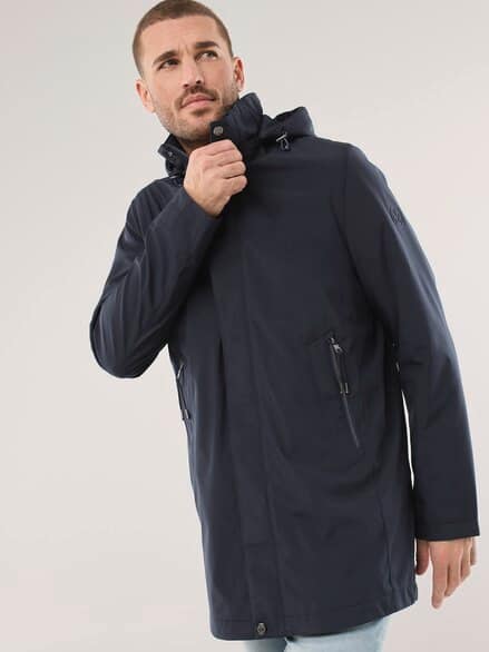 Microfaser Langjacke Marine