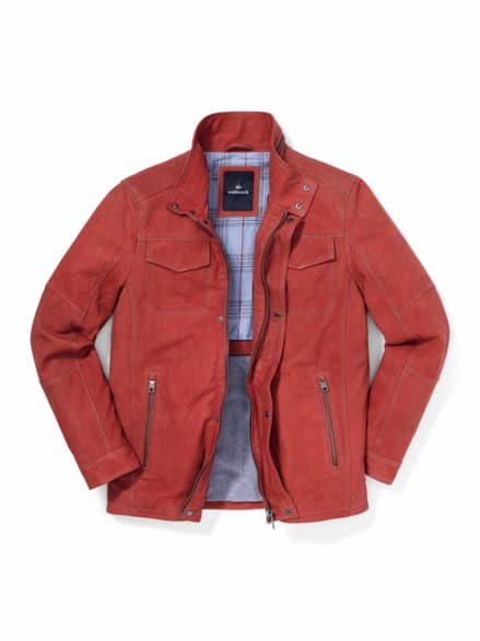 Nubukleder-Blouson Countryside Koralle