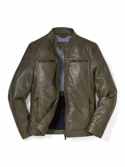 Biker Lederjacke Speedway Khaki Biker Lederjacke Speedway Khaki