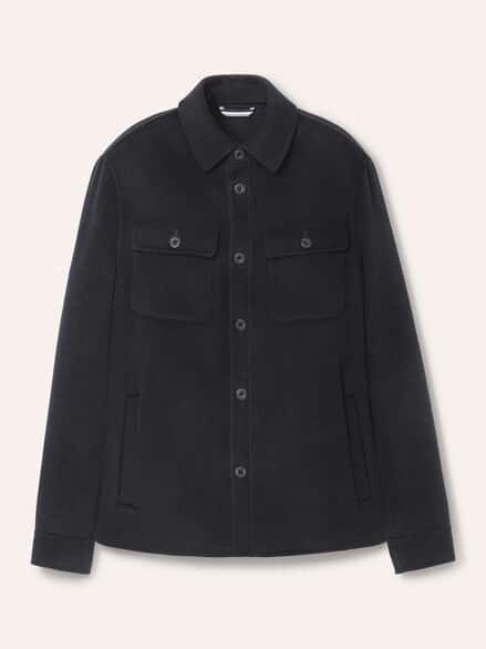 Doubleface Hemdjacke Schwarz Doubleface Hemdjacke Schwarz