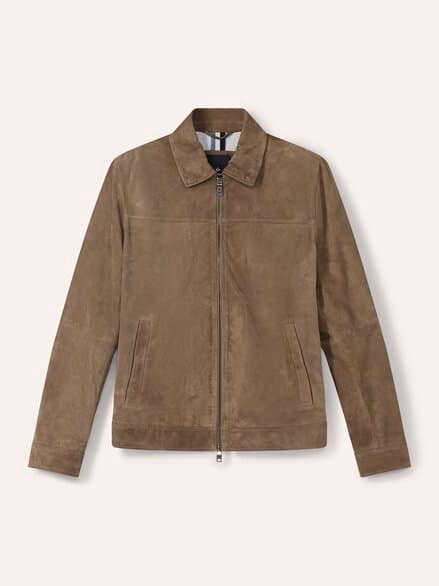 Ziegenvelours Blouson Beige