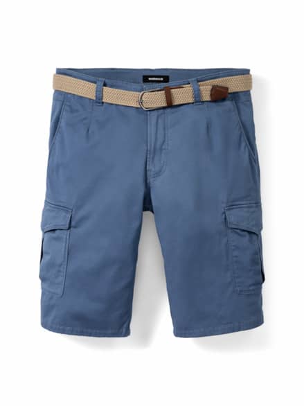 Extraglatt Gürtel Cargo-Bermudas Mittelblau Extraglatt Gürtel Cargo-Bermudas Mittelblau