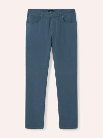 Baumwoll Five-Pocket Jeansblau