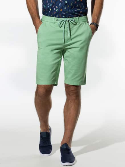 Urlaubs-Bermudas Baumwollstretch Sommergrün