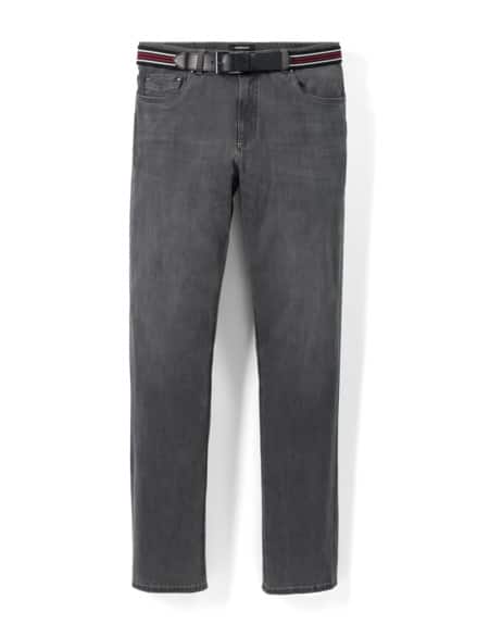 Gürtel-Jeans Regular Fit Grey