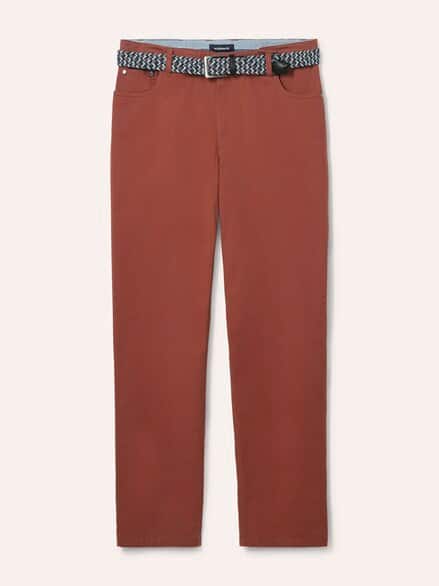 Extraglatt-Stretchbund Five Pocket Rotbraun