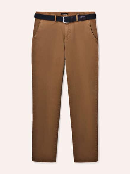 Chino inklusive Gürtel Cognac