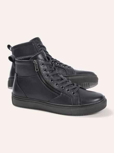 Leder-Schnürer Hightop Blau Leder-Schnürer Hightop Blau