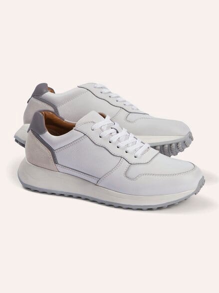 Leder Sneaker Weiß Leder Sneaker Weiß