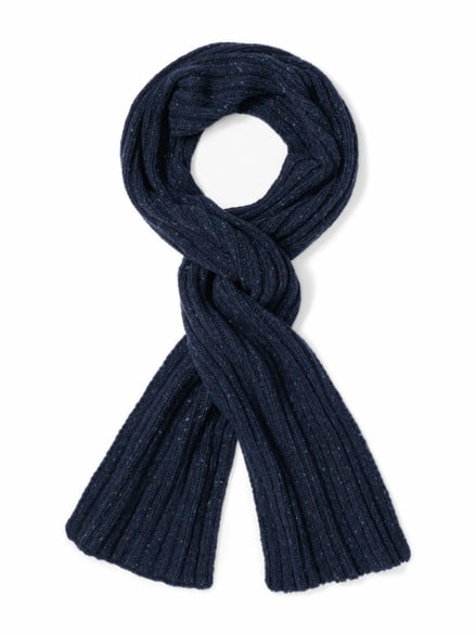 Tweed Wollschal Blau