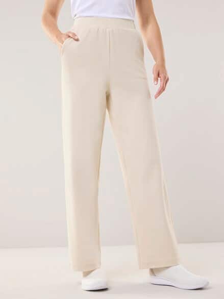 Baumwollstretch Marlenehose Creme Baumwollstretch Marlenehose Creme