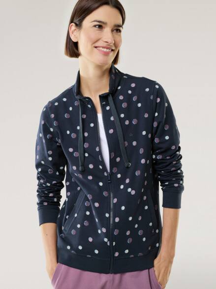 Sweat Jacke Soft Touch Punkte