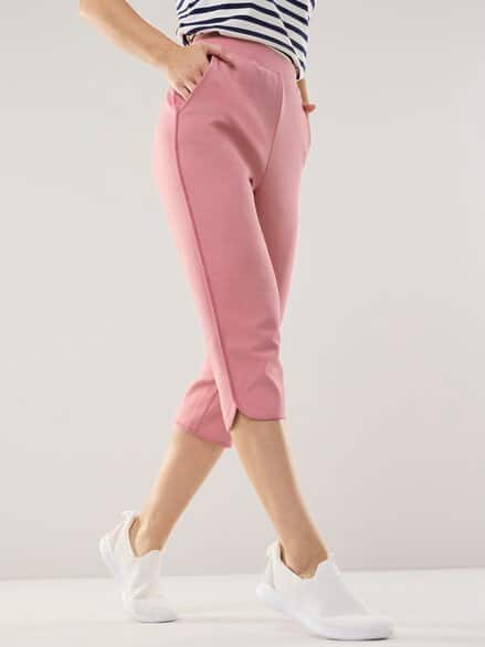 Baumwollstretch Caprihose Rosenholz Baumwollstretch Caprihose Rosenholz