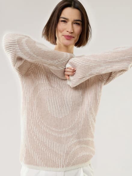 Kuschelgarn Pullover Vanise Natur/Offwhite