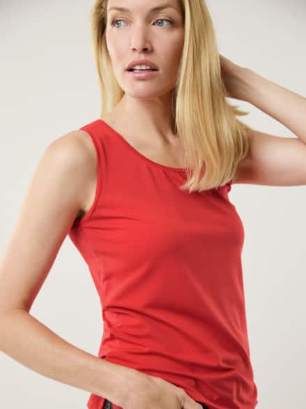 Viskose-Top Karminrot