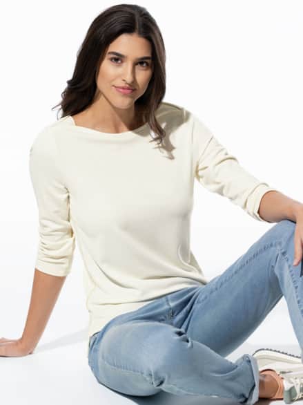 Pique-Shirt Edeljersey Offwhite