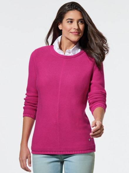 Baumwoll-Pullover Everyday Fuchsia Baumwoll-Pullover Everyday Fuchsia