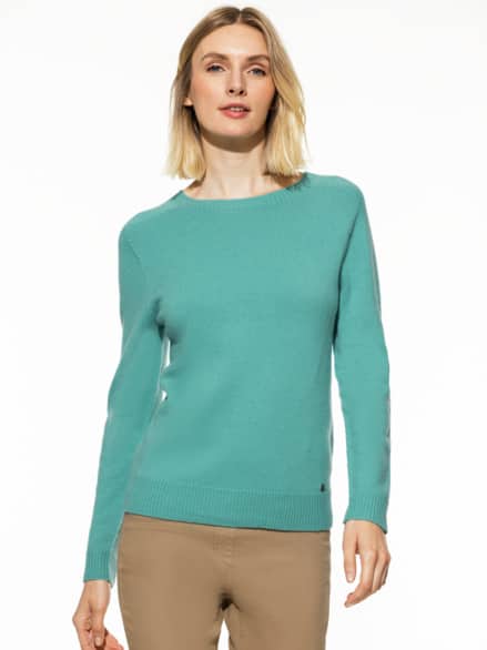 Cashmere-Pullover Nahtlos Türkis Cashmere-Pullover Nahtlos Türkis