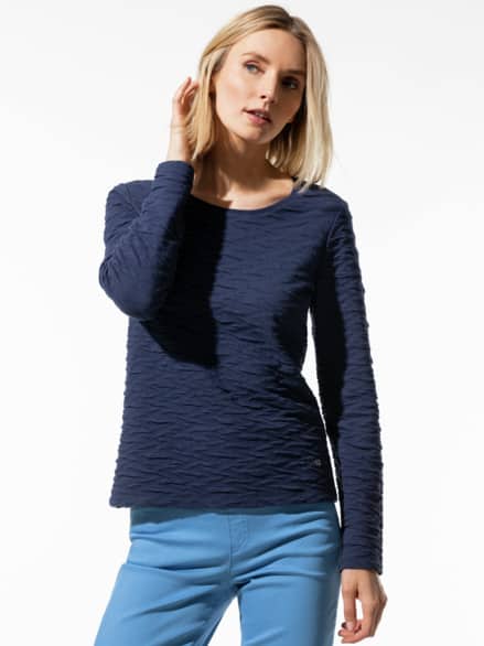 Jacquard-Sweaty 3D Marine