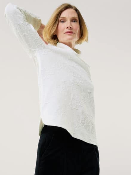 Reliefjacquard Sweatshirt Offwhite