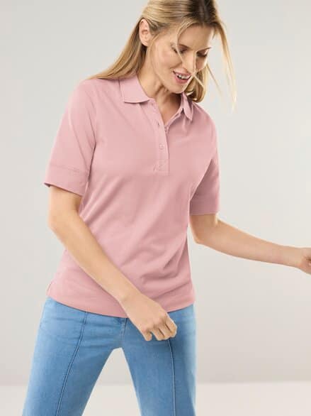 Pimacotton Basic Polo Halbarm Altrosa