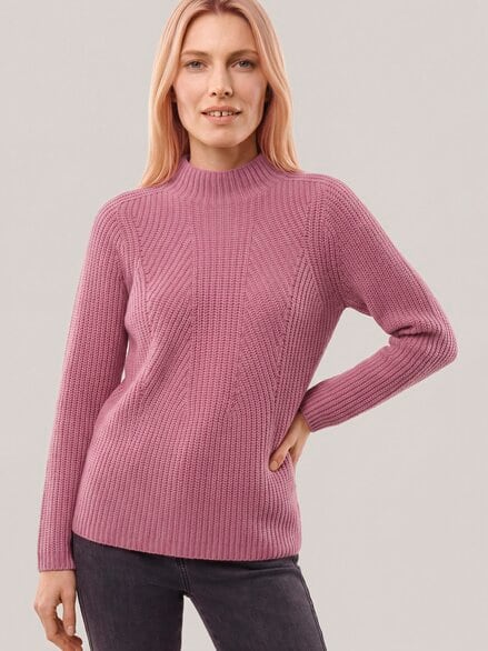 Cashmino Pullover Nahtlos Rosenholz
