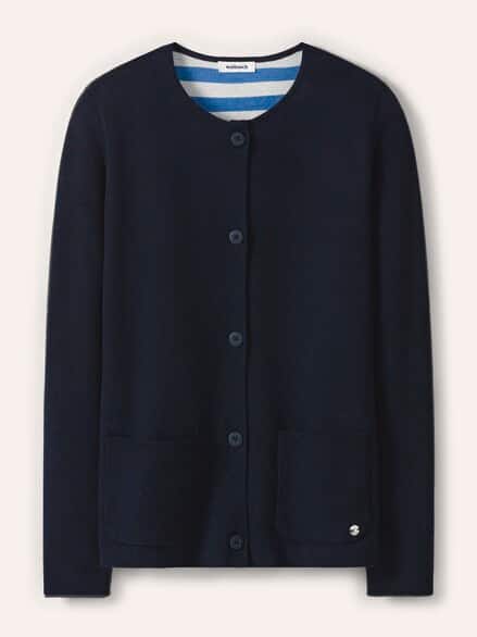 Doubleface Strickjacke Marine