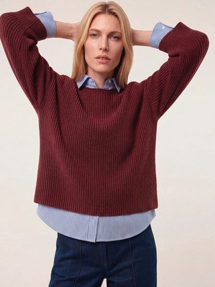 Pullover mit Kimonoärmel Merlot Pullover mit Kimonoärmel Merlot