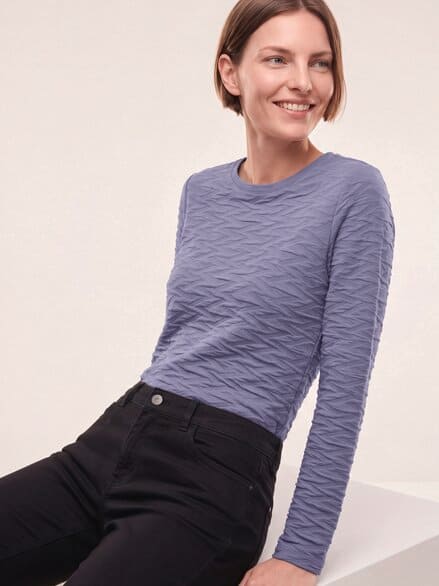 Jacquard-Sweaty 3D Soft Mauve