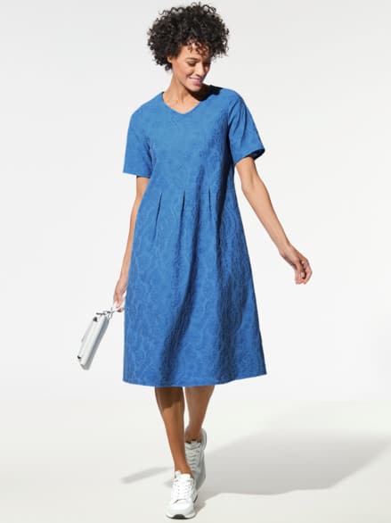 Jacquardkleid Königsblau Jacquardkleid Königsblau