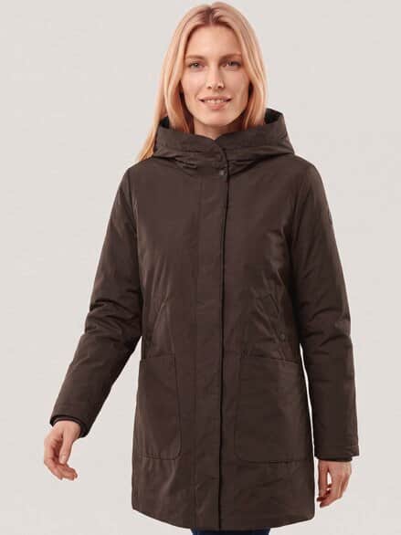 Warme Jacke mit Thermozonen Kastanie