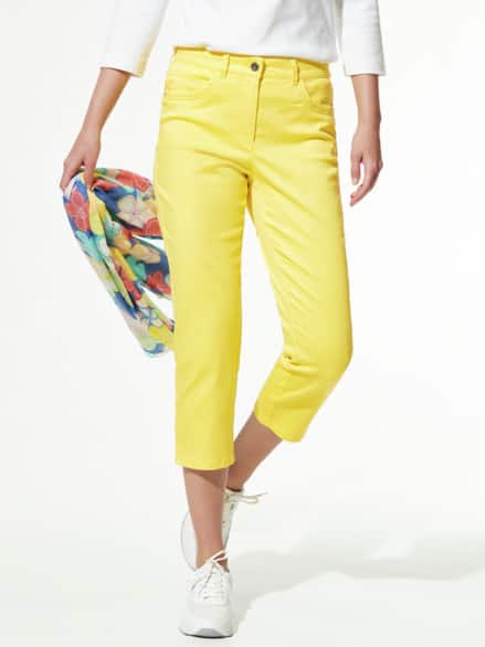 Extraglatt Baumwollcapri Auroragelb Extraglatt Baumwollcapri Auroragelb