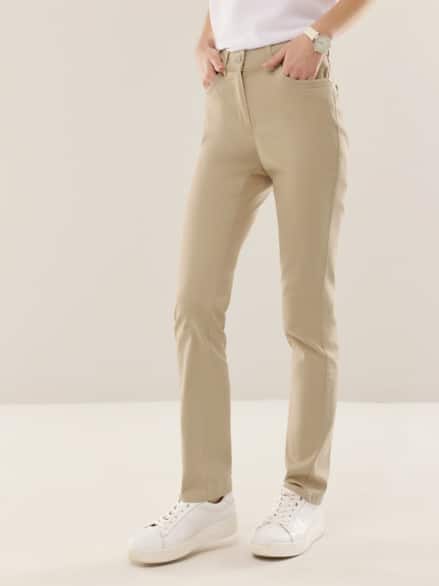 Extraglatt Baumwollhose Feminine F Safaribeige Extraglatt Baumwollhose Feminine F Safaribeige