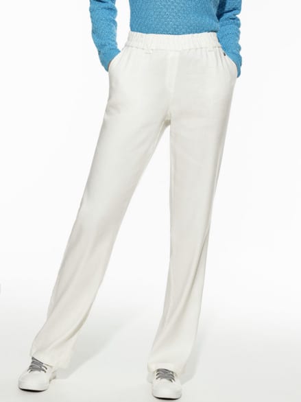 Softleinenmix-Hose Marlene Weiß Softleinenmix-Hose Marlene Weiß