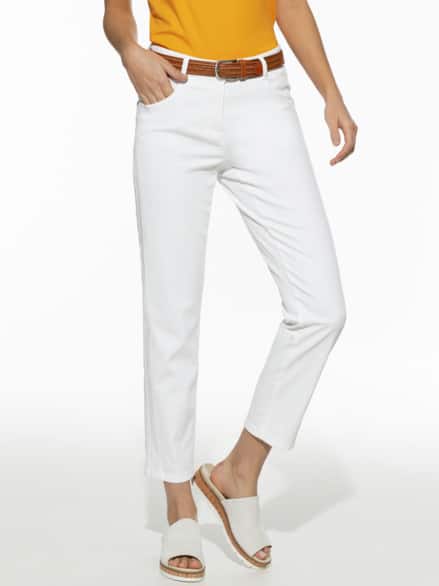 7/8-Baumwollhose Figurwunder Slim F Weiß