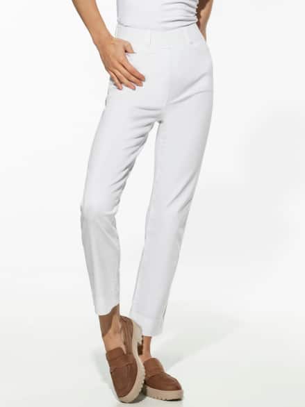 7/8 Dynamic Schlupfjeans Weiß