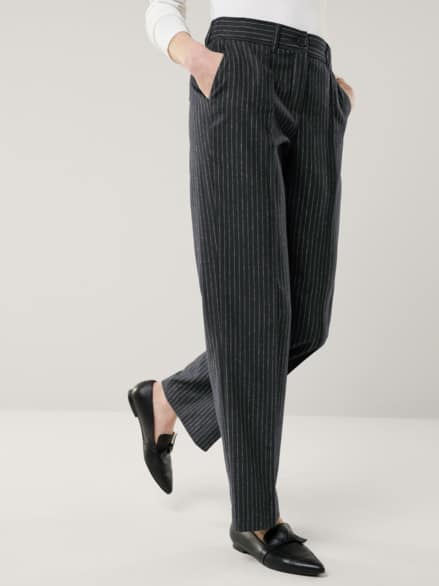 Premium Marlenehose Nadelstreifen Schwarz Premium Marlenehose Nadelstreifen Schwarz