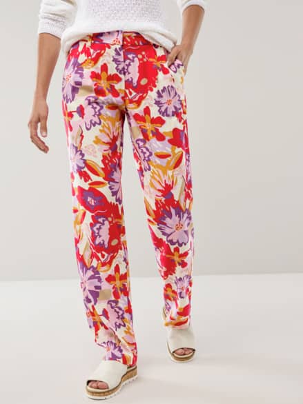 Leinenmixhose Flowers Mutlicolor Leinenmixhose Flowers Mutlicolor