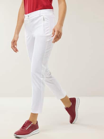 7/8-Cityhose Baumwollmix Weiß 7/8-Cityhose Baumwollmix Weiß