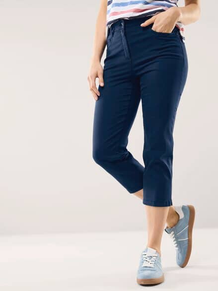 Capri aus Baumwollmix Marine Capri aus Baumwollmix Marine