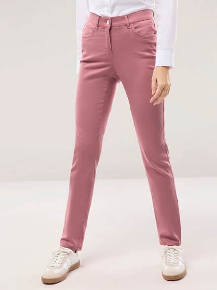 Extraglatt Baumwollhose Rosenholz