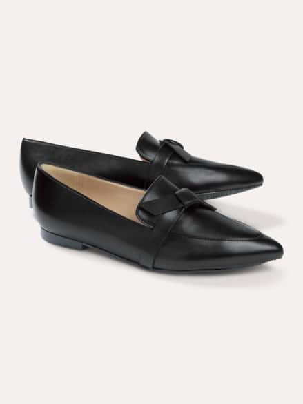 Soft Loafer mit Schleife Schwarz