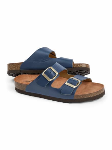 Komfort Sandale Softfußbett Blau Komfort Sandale Softfußbett Blau