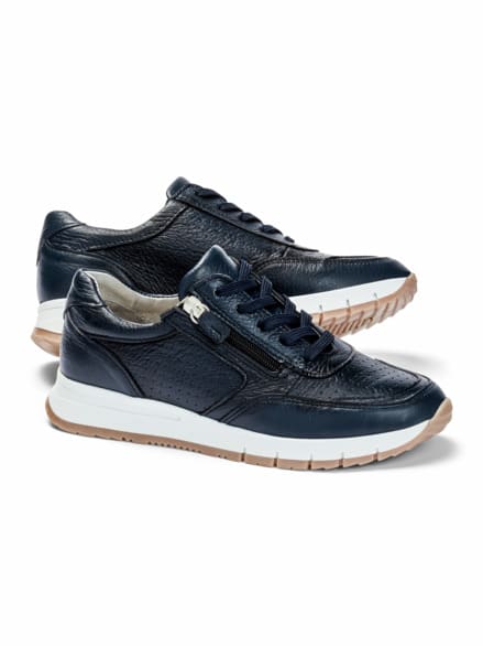 Hirschleder-Sneaker Marine