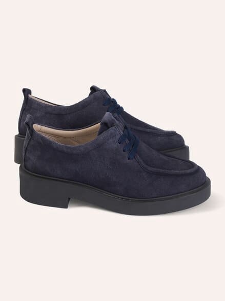 Veloursleder Mokassin Blau